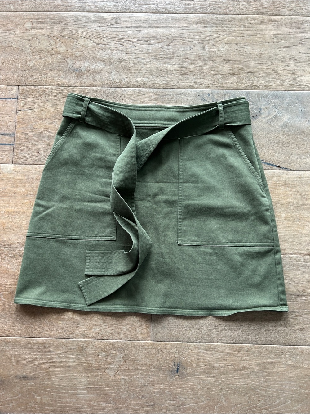 Banana Republic Olive Green Belted Mini Skirt
